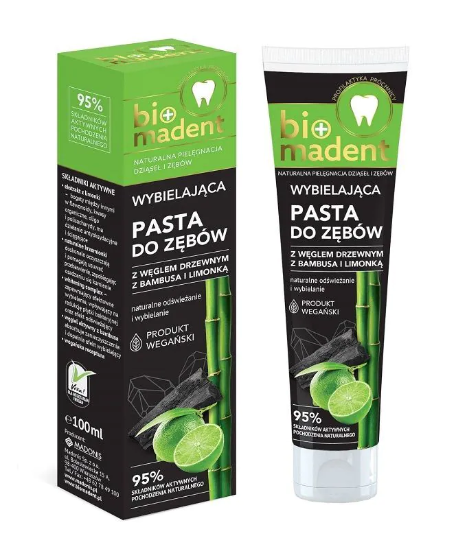 BIOMadent Whitening Tandpasta med bambuskul og lime