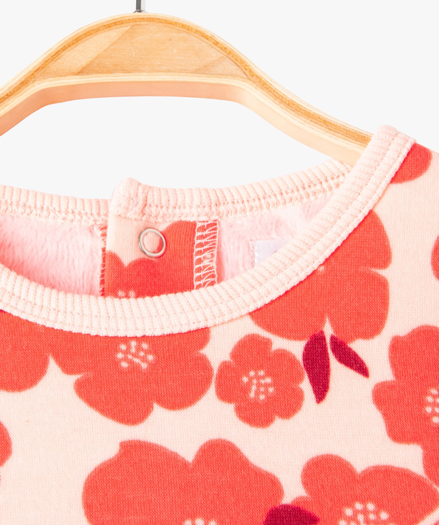 Pyjama bébé fille 2 pièces avec doublure chaude rose | GEMO