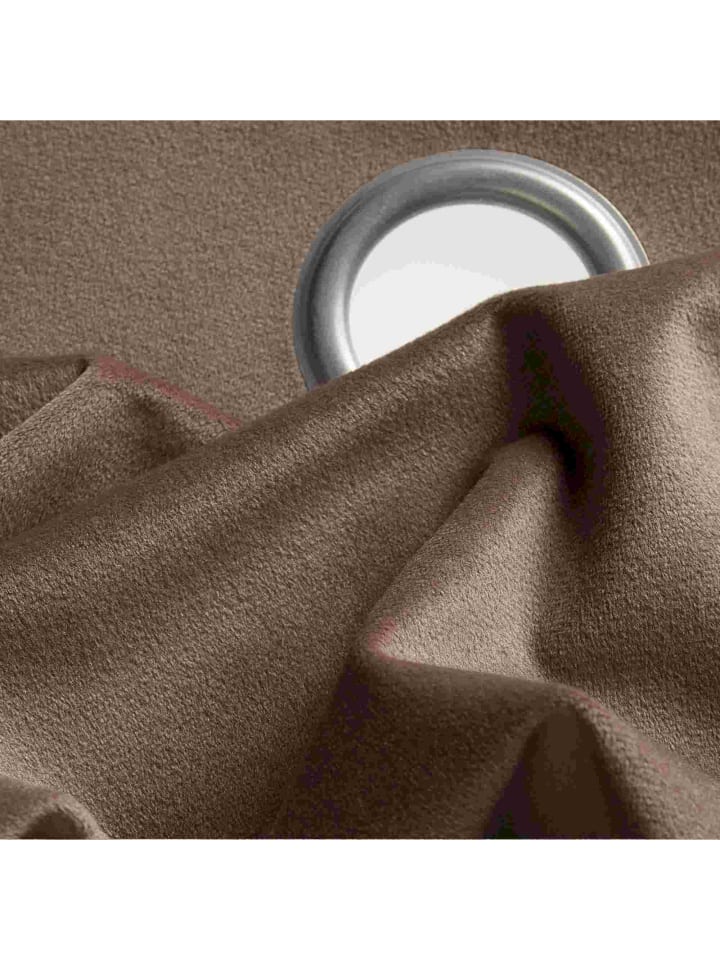 Tom Tailor TT Ösenvorhang VelvetSignature 140 x 250 cm in Braun günstig kaufen 140 x 250 cm