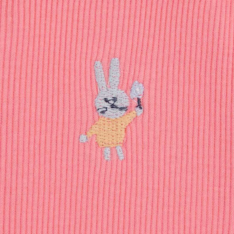 T-shirt manches courtes bébé en coton bio rose Absorba