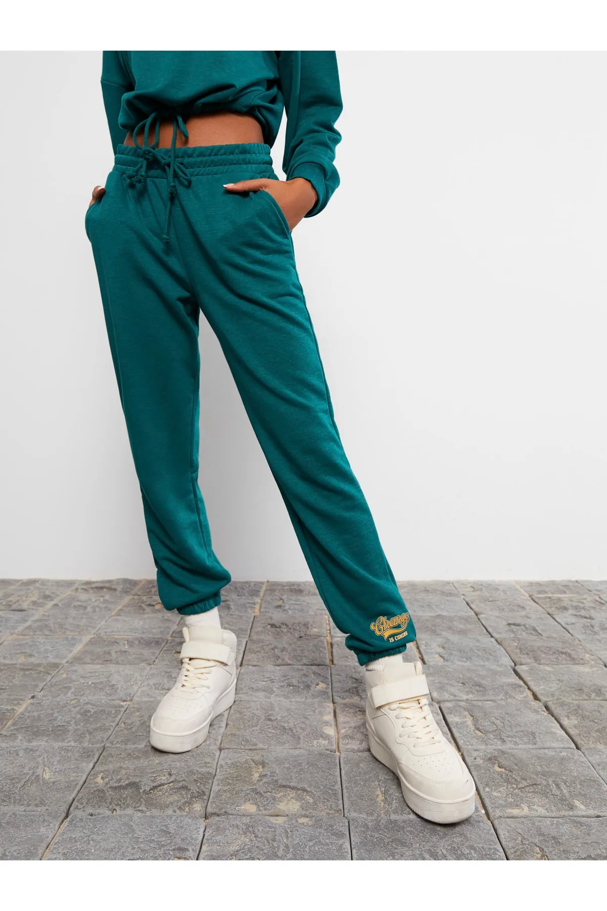 LC Waikiki  Bedruckte Damen-Jogger-Jogginghose mit elastischem Bund