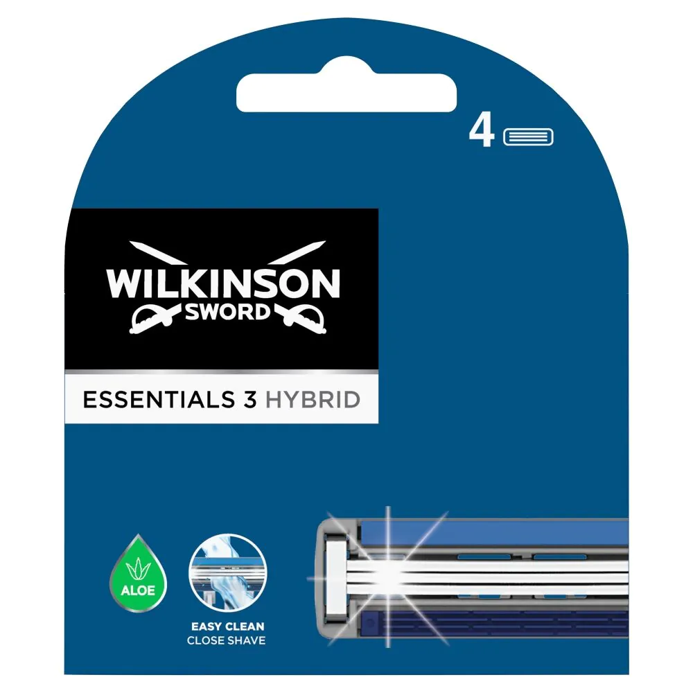 Wilkinson Essentials 3 hibridinių skustuvų galvutės, 4 vnt.