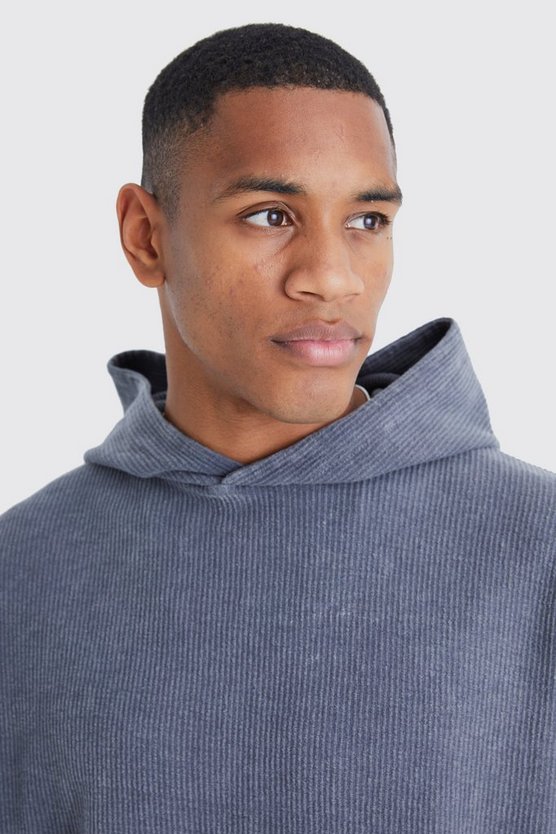Oversize Cord-Hoodie