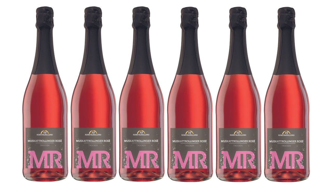 Württembergische WZG Remstal Muskat-Trollinger Rose Sekt B.A. Trocken 0,75L 6er Karton