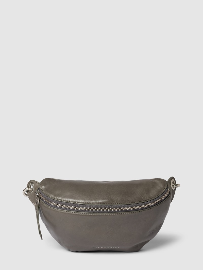Crossbody Bag aus Leder Modell 'Tavia' in dunkelgrau