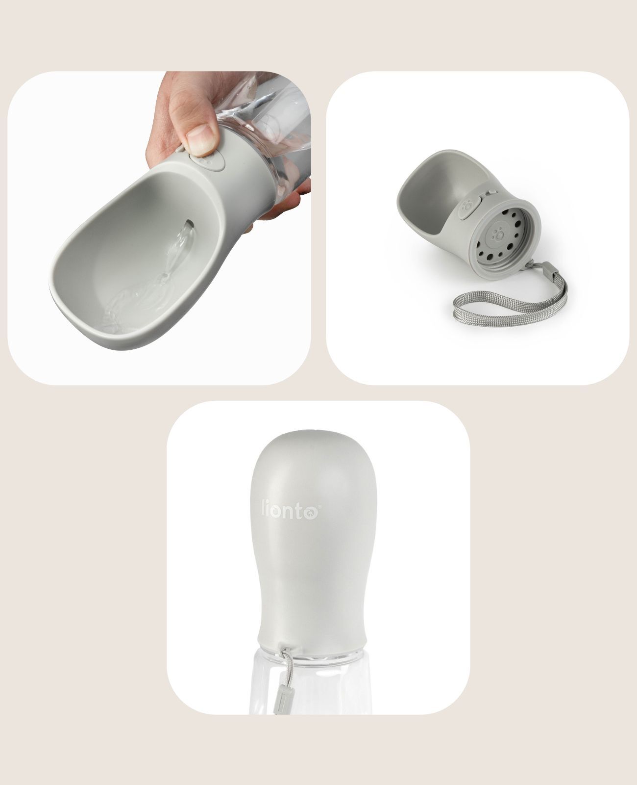 Lionto Trinkflaschen Lionto Hundetrinkflasche für Unterwegs
