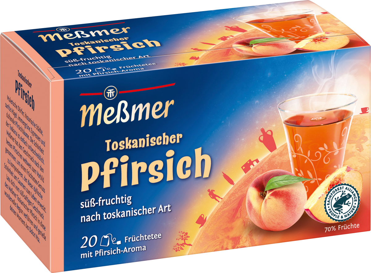 Früchtetee Toskanischer Pfirsich (20 Beutel), 50 g