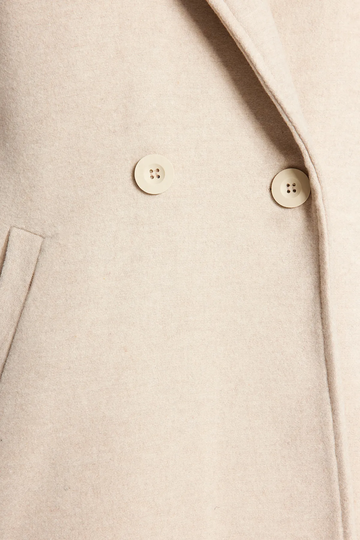 Trendyol Modest  Mantel - Ecru - Zweireihig
