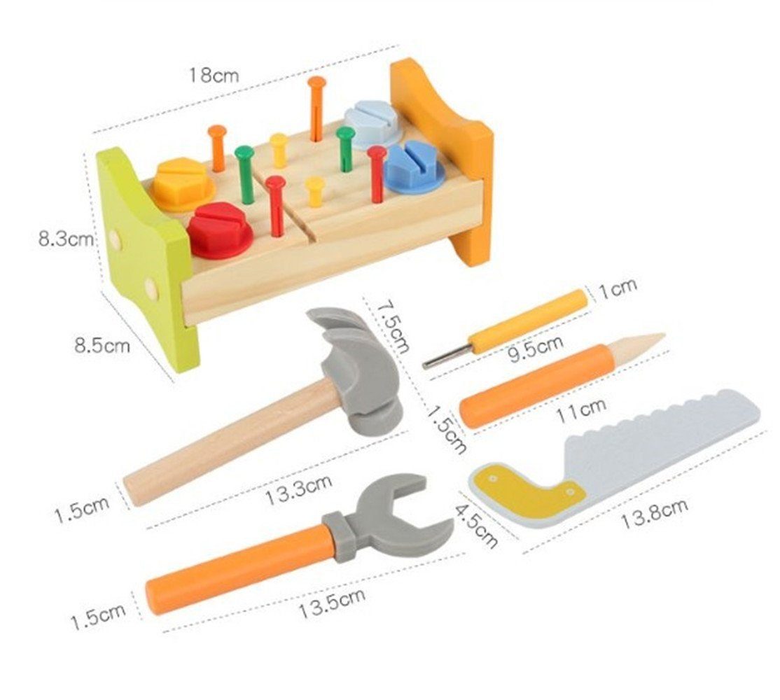 LENBEST Werkzeugwagen Spiel-Werkzeugstation Werkzeug Kinder Spielzeug ab 2 3 4 Jahre, (1-tlg)