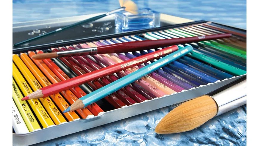 STABILO® aquacolor Aquarell-Buntstift - 36er Metalletui sortiert