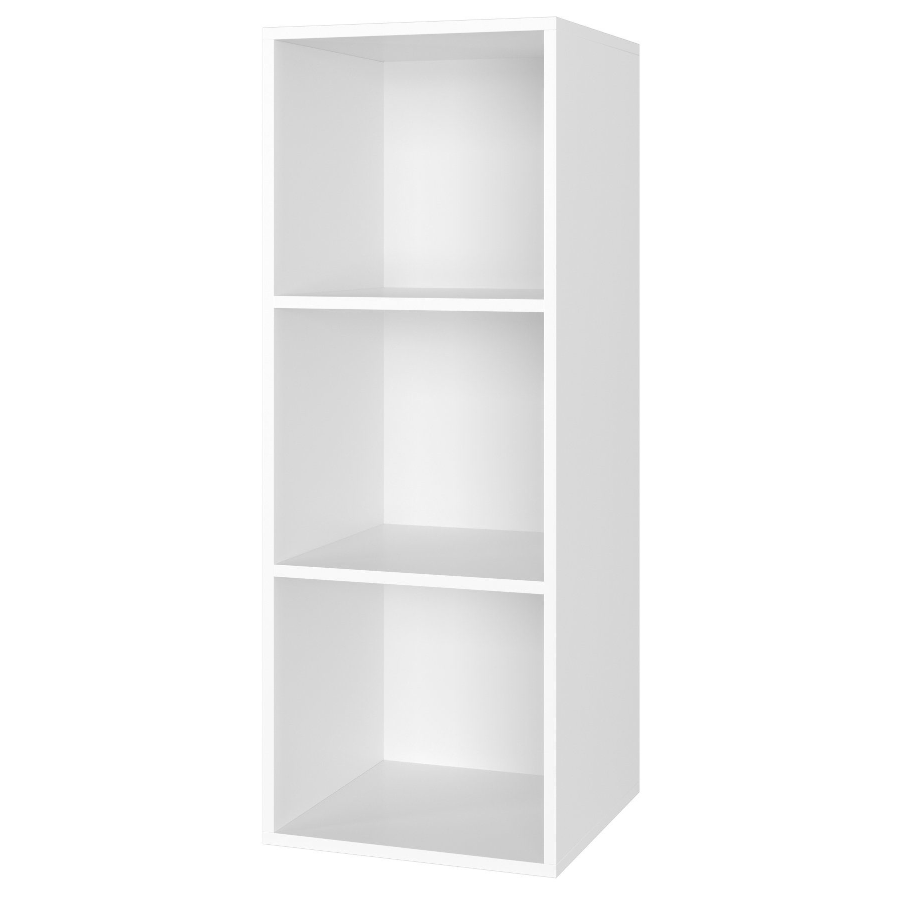 Homfa Bücherregal, Standregal mit 3 Fächern, Würfelregal, Holzregal, Landhaus Regal
