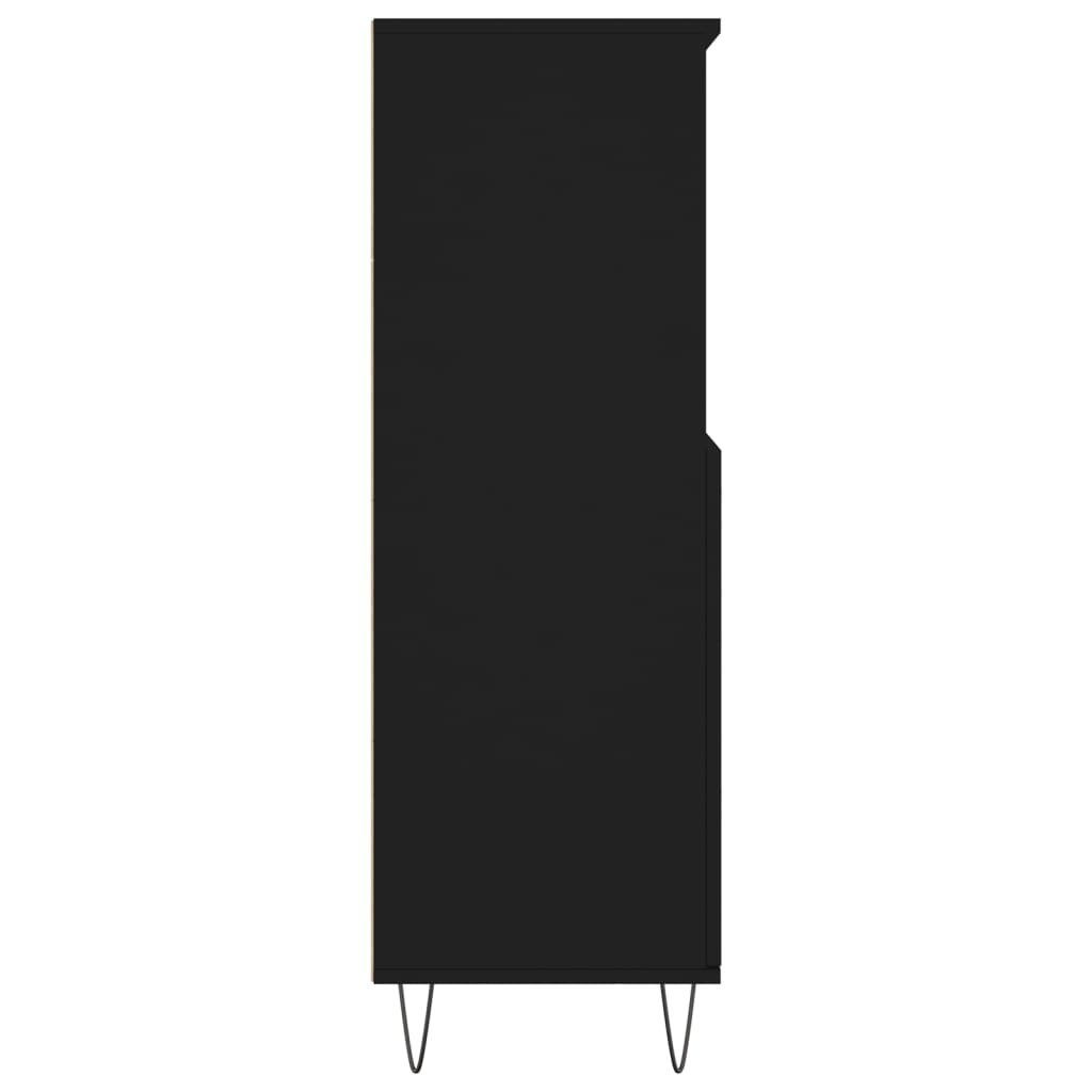 vidaXL Sideboard Highboard Schwarz 60x36x110 cm Holzwerkstoff (1 St)