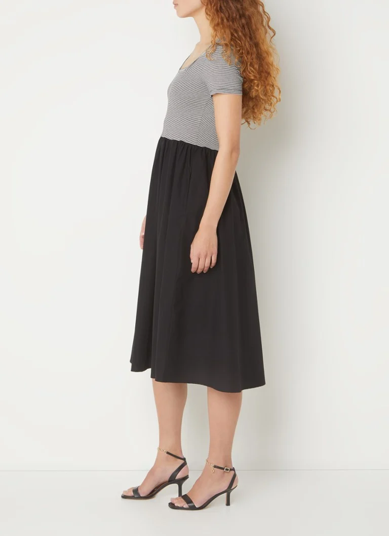 Vestido midi Serina de LKBennett, a rayas y con bolsillos laterales.