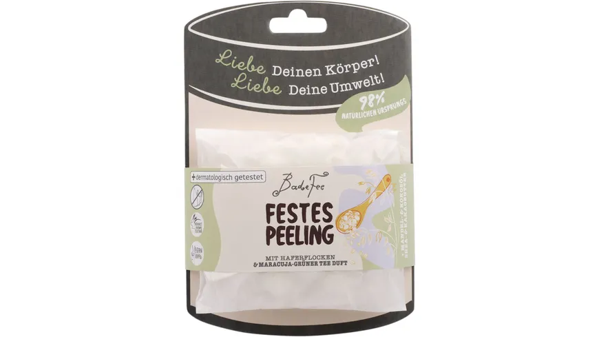 Badefee Festes Peeling Haferflocken & Maracuja-Grünertee 85 g