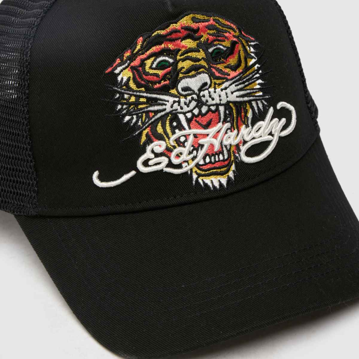 ED HARDY svart truckerkeps med roar-motiv