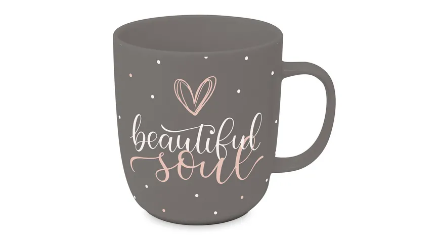 Design@Home Becher Mug 2.0 Beautiful Soul weiß/ grau/ rosa