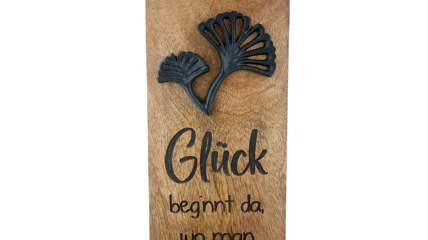 GILDE Standrelief Rechteckig H=21cm Naturfarben