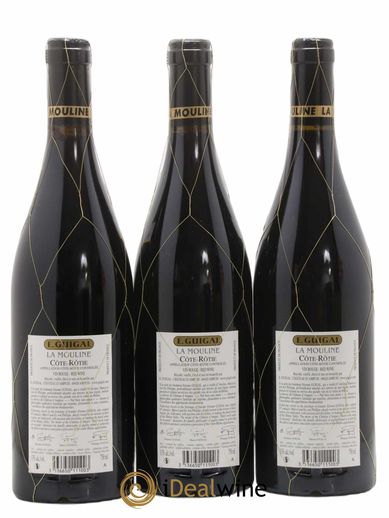 Côte-Rôtie La Mouline Guigal  2011 - Lot de 3 Bouteilles