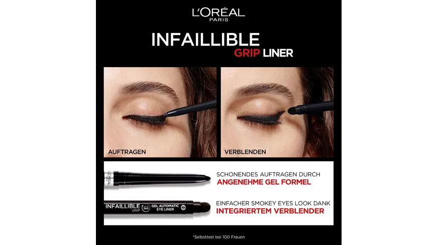 L'ORÉAL PARIS Infaillible Eyeliner Grip Automatic Gel 01 - Intense Black