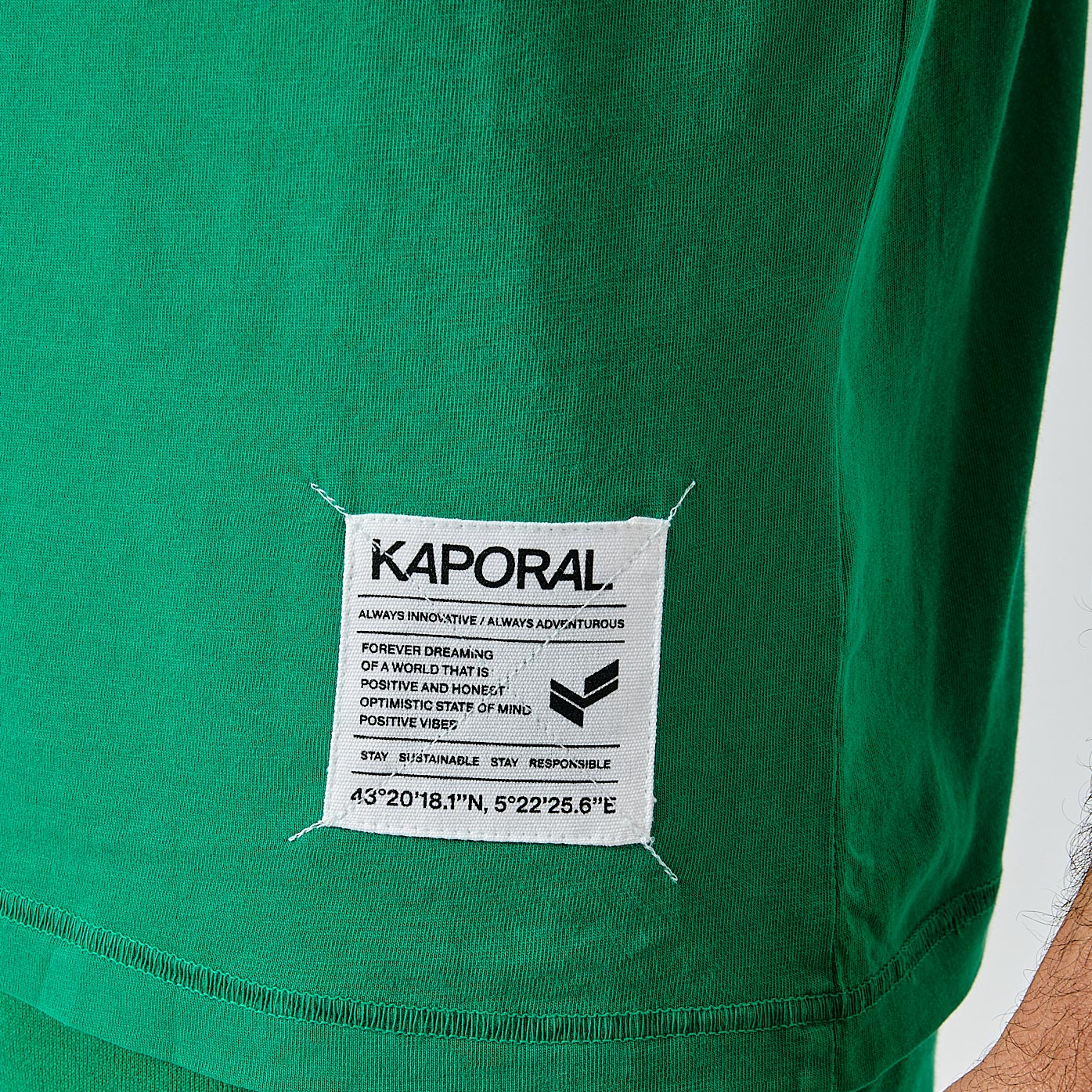 BAREL  T-shirt vert homme 100% coton