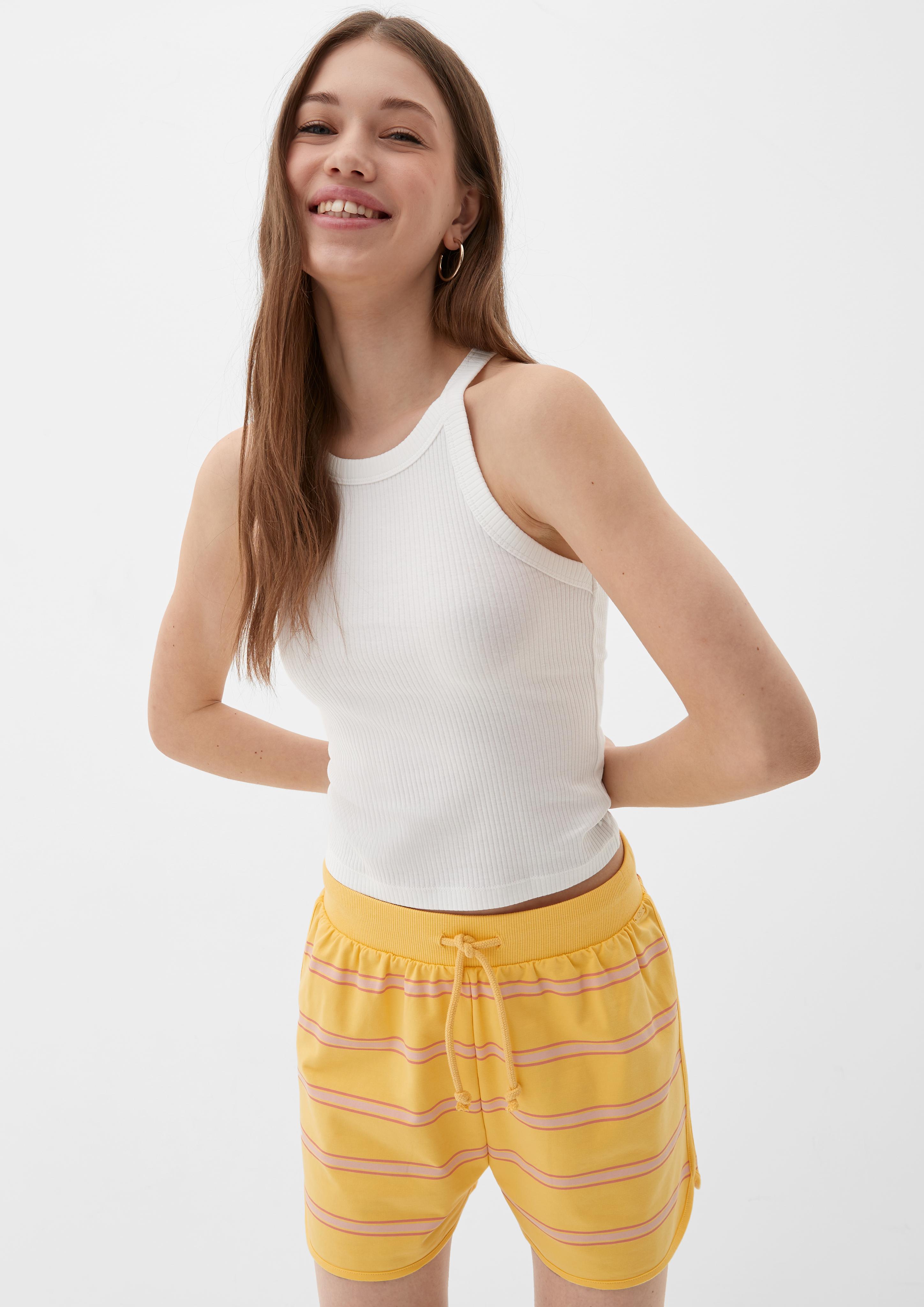 Relaxed: Gestreifte Shorts aus Baumwollstretch  2131205-13G0