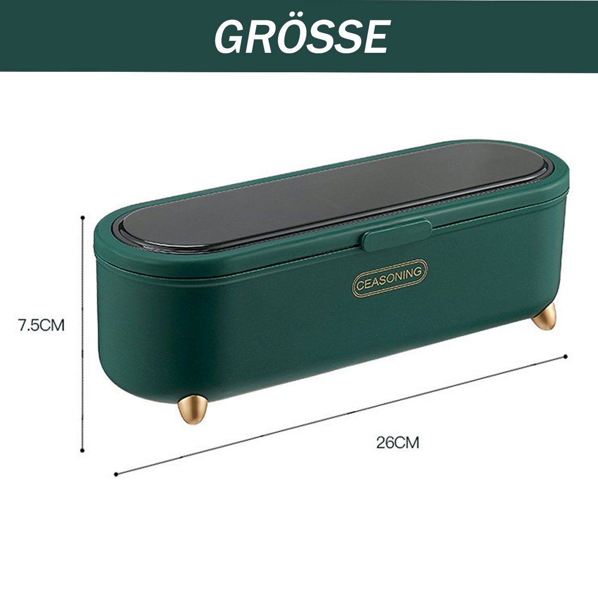 FeelGlad Gewürzbehälter Kreative Gewürzbox, mehrere Gitter, für den Haushalt, Gewürze