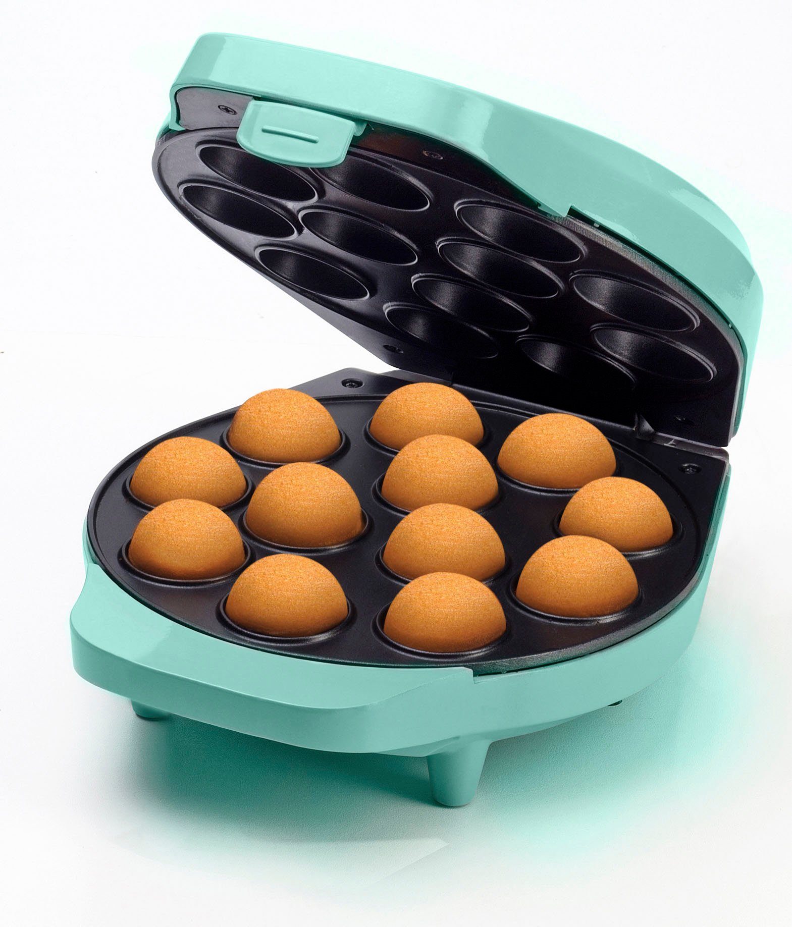 bestron Cakepop-Maker DCPM12, Retro Design, 700 W, inkl. Cake-Pop-Butler, Gabel, 12 Cake-Pop-Sticks, Antihaftbeschichtung