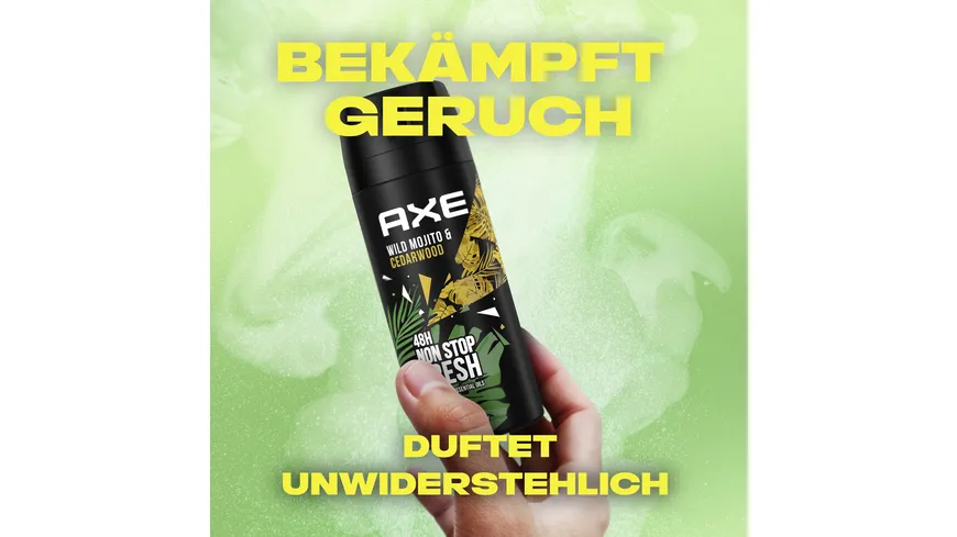 AXE Bodyspray Wild Green Mojito & Cedarwood ohne Aluminiumsalze 150ml 150 ml