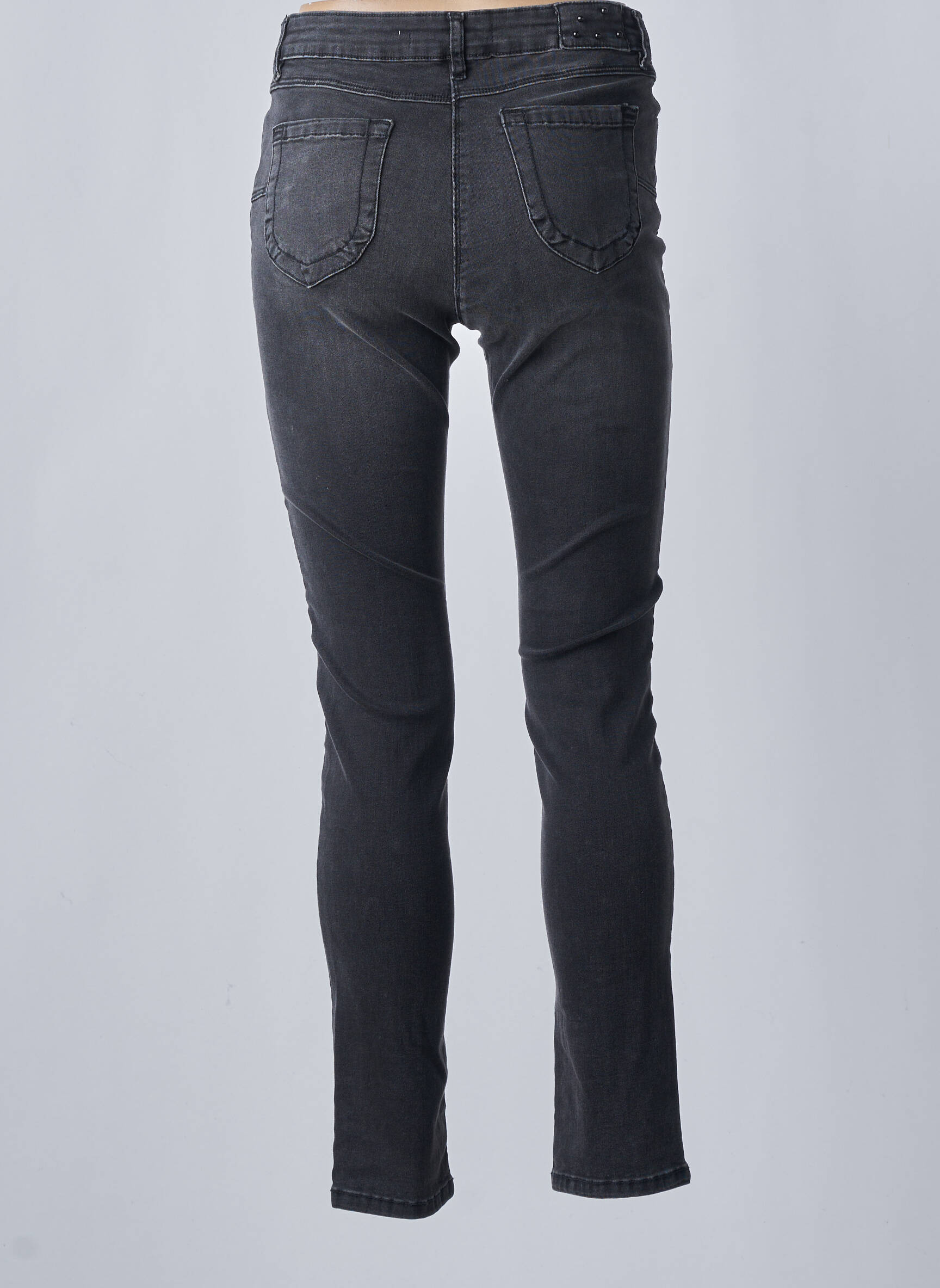 Mado Et Les Autres Jeans Skinny Femme couleur gris