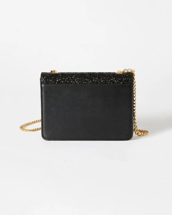 Pochette avec rabat en sequins