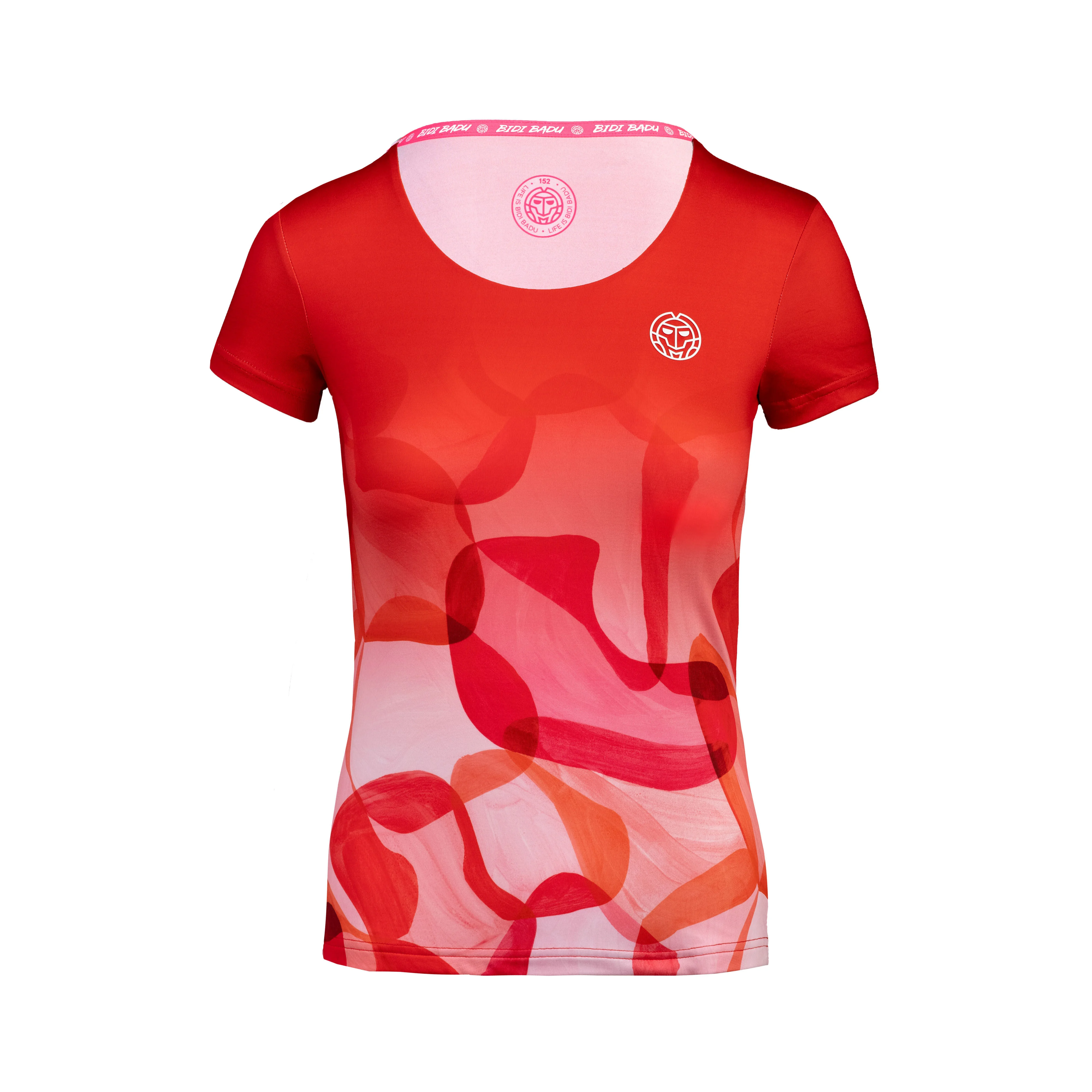 Issa Tech Round-Neck T-Shirt Mädchen - Rot, Mehrfarbig