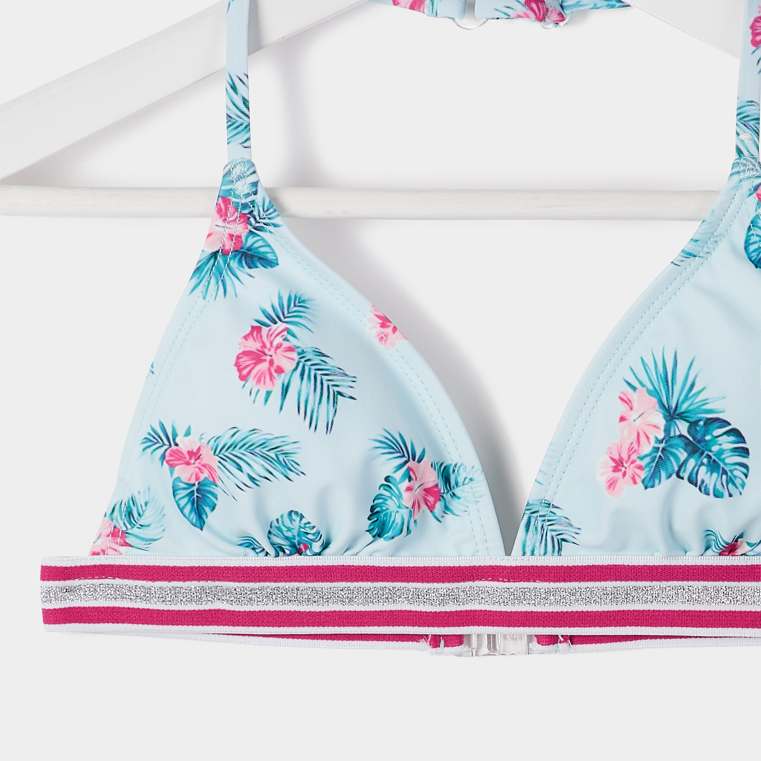 Maillot de bain 2 pièces vert turquoise fille | La Halle
