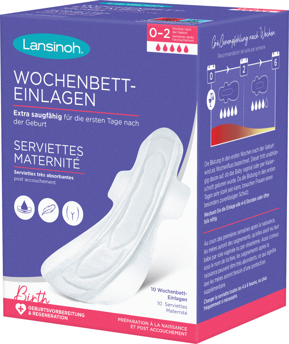 Wochenbett Einlagen, Gr. L, 10 St