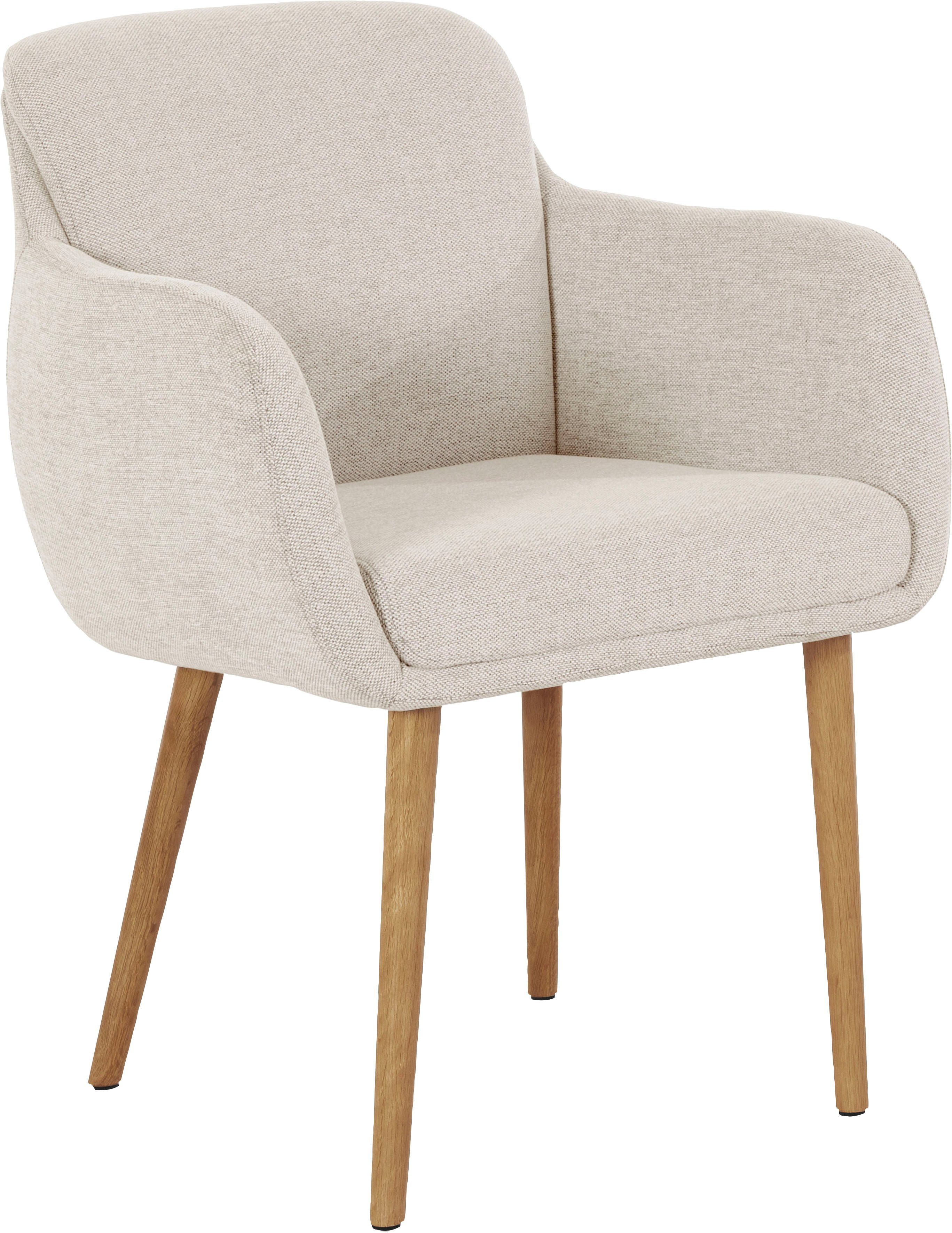 LeGer Home by Lena Gercke Esszimmerstuhl Donnica, pflegeleichter Webstoff, massiven Eichenholzbeinen