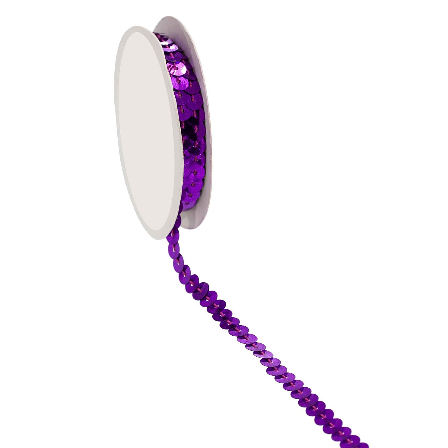 Paillettenband, lila, Breite: 6 mm, Länge: 3 m
