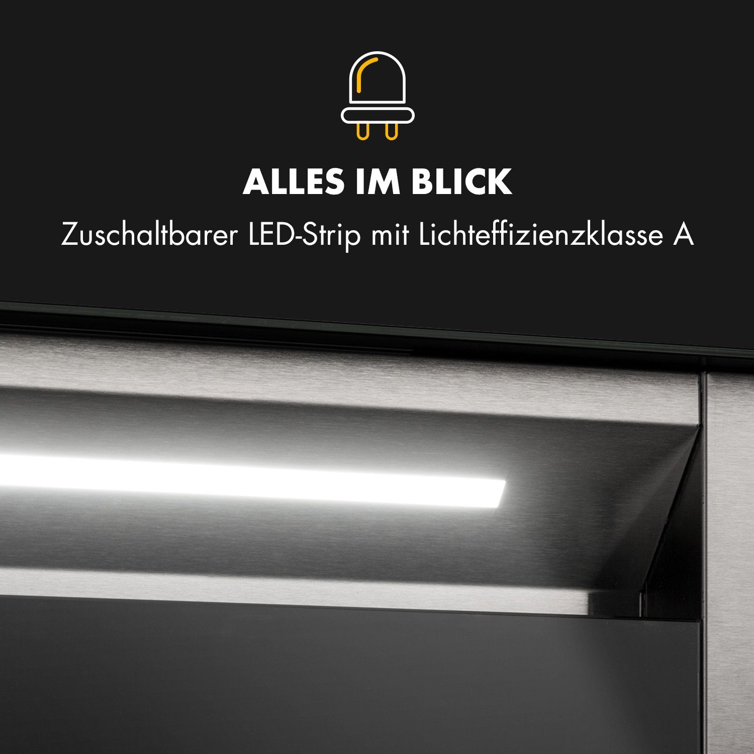 Klarstein Deckenhaube Serie CGCH3-Royal-FlushEco Royal Flush Eco, Tischabzugshaube Kochfeld Dunstabzugshaube Umluft Abluft Einbau