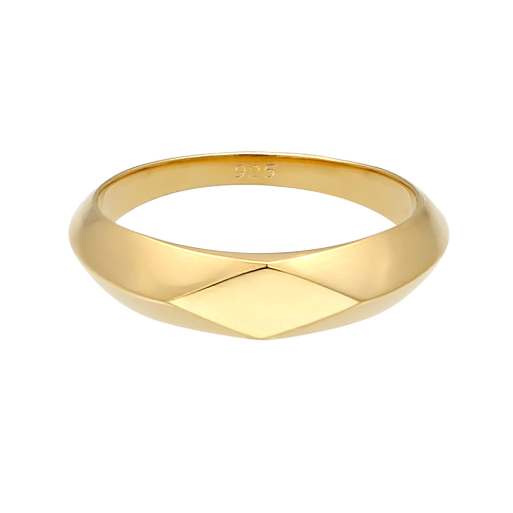 Elli Elli Bague Pinky Minimale Bague Femme - Argent (925/1000) Bague