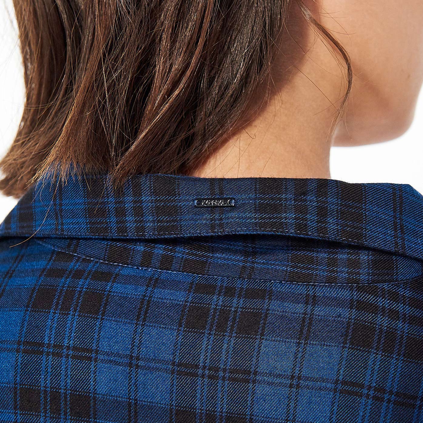NESS   Chemise à carreaux bleus Femme