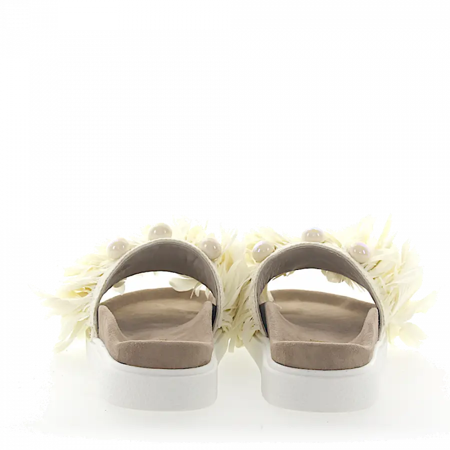 INUIKII - Sandalen Kalbsleder Perlen weiß - weiß