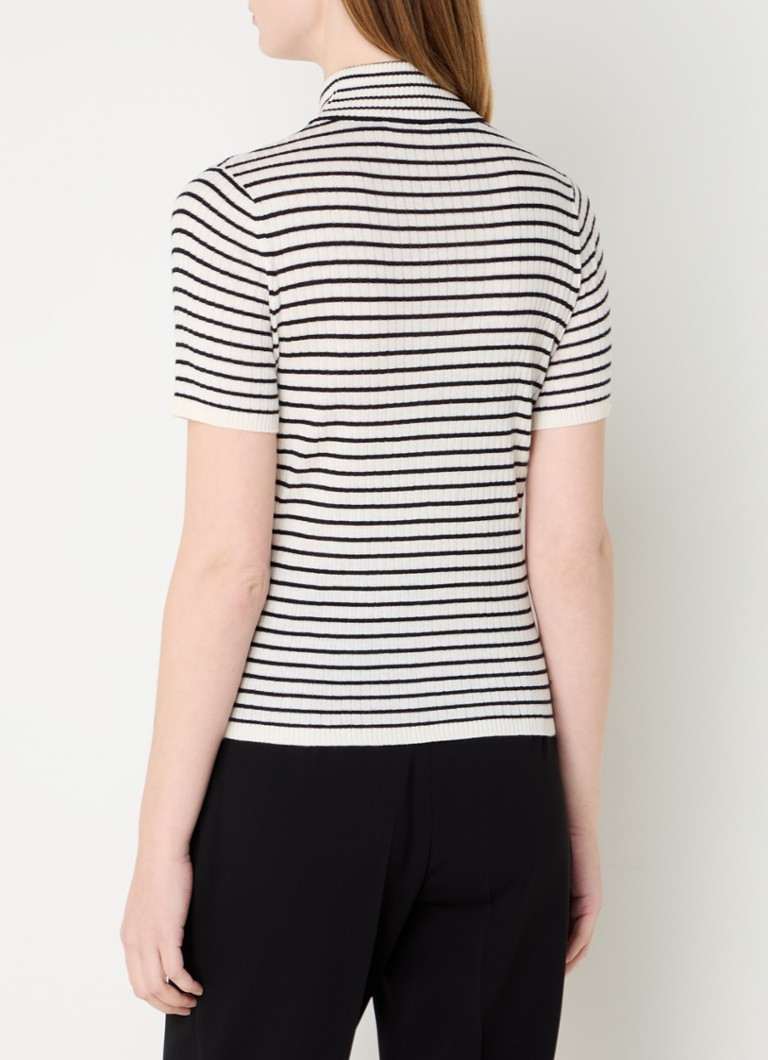 MaxMara Fiemma fine-knit top in silk blend with stripe print