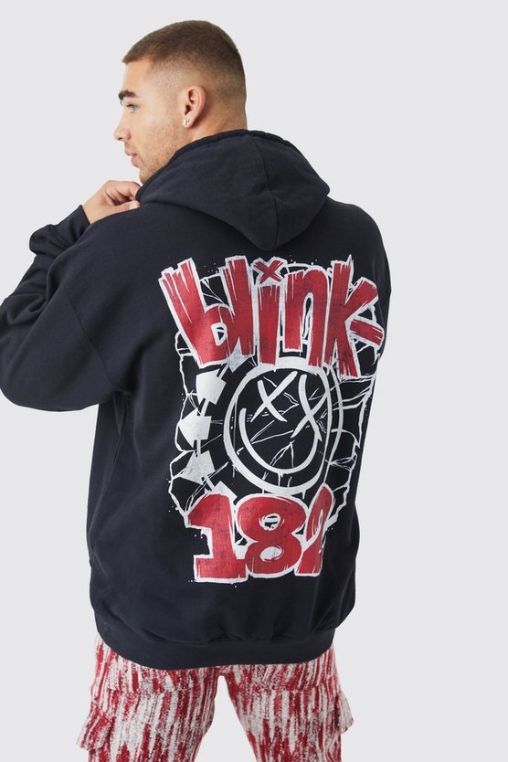 Oversize Hoodie mit lizenziertem Blink 182 Print