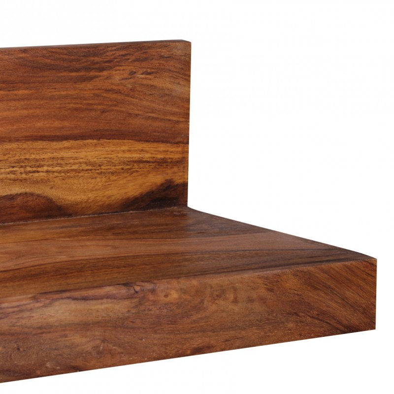 Wohnling Massivholz Wandregal 80 cm Sheesham