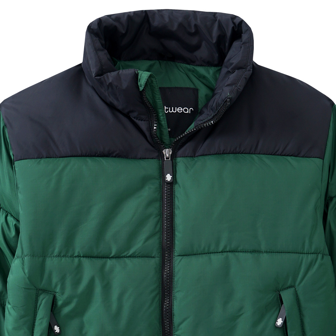 Jungen Winterjacke im zweifarbigen Look