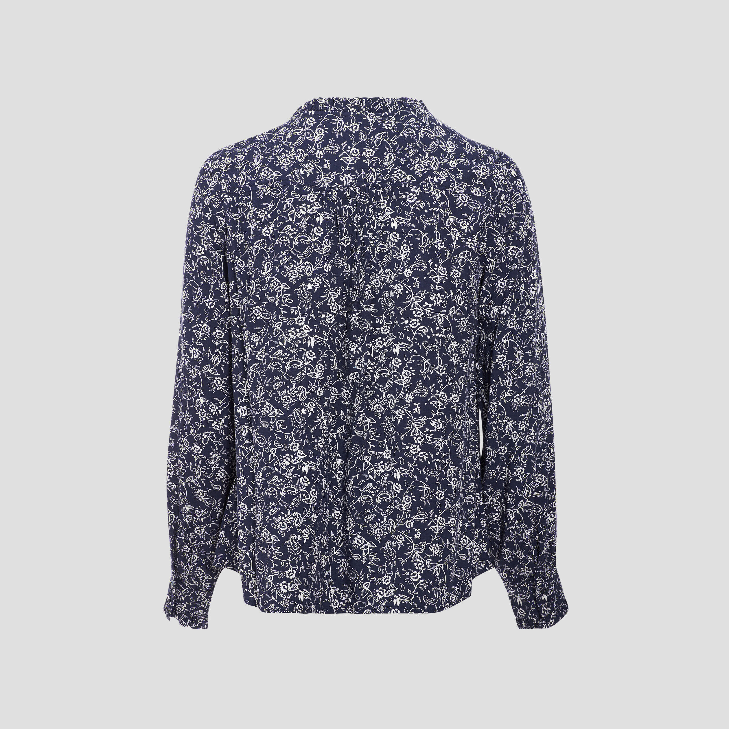 Blouse manches longues bleu marine femme | Cache Cache
