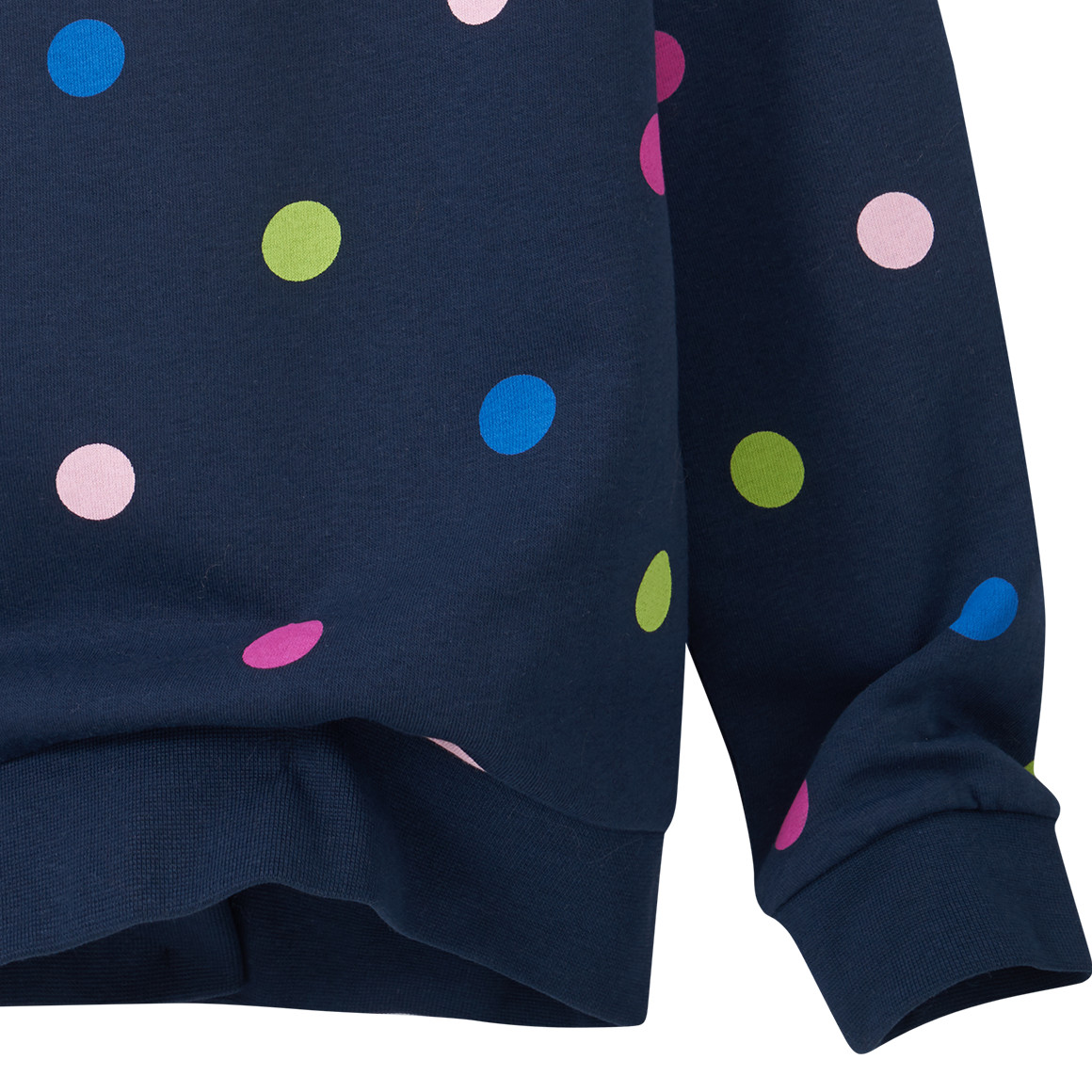 Mädchen Sweatshirt mit bunten Pünktchen