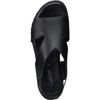 Gabor Plateau Sandale in schwarz