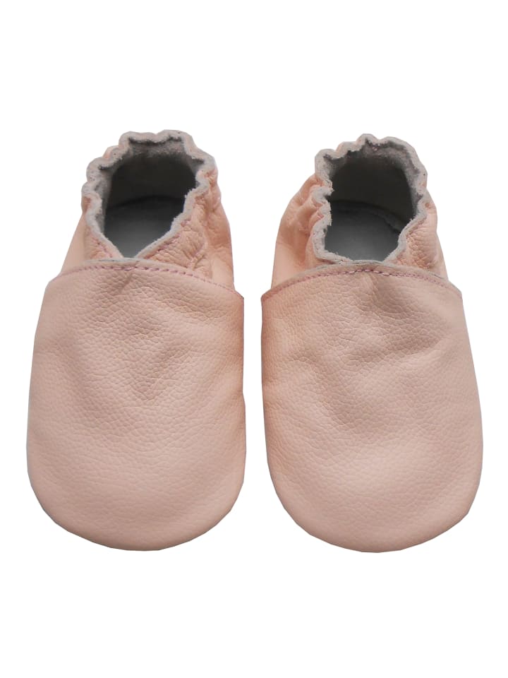 Yalion Leder-Krabbelschuhe in rosa günstig kaufen