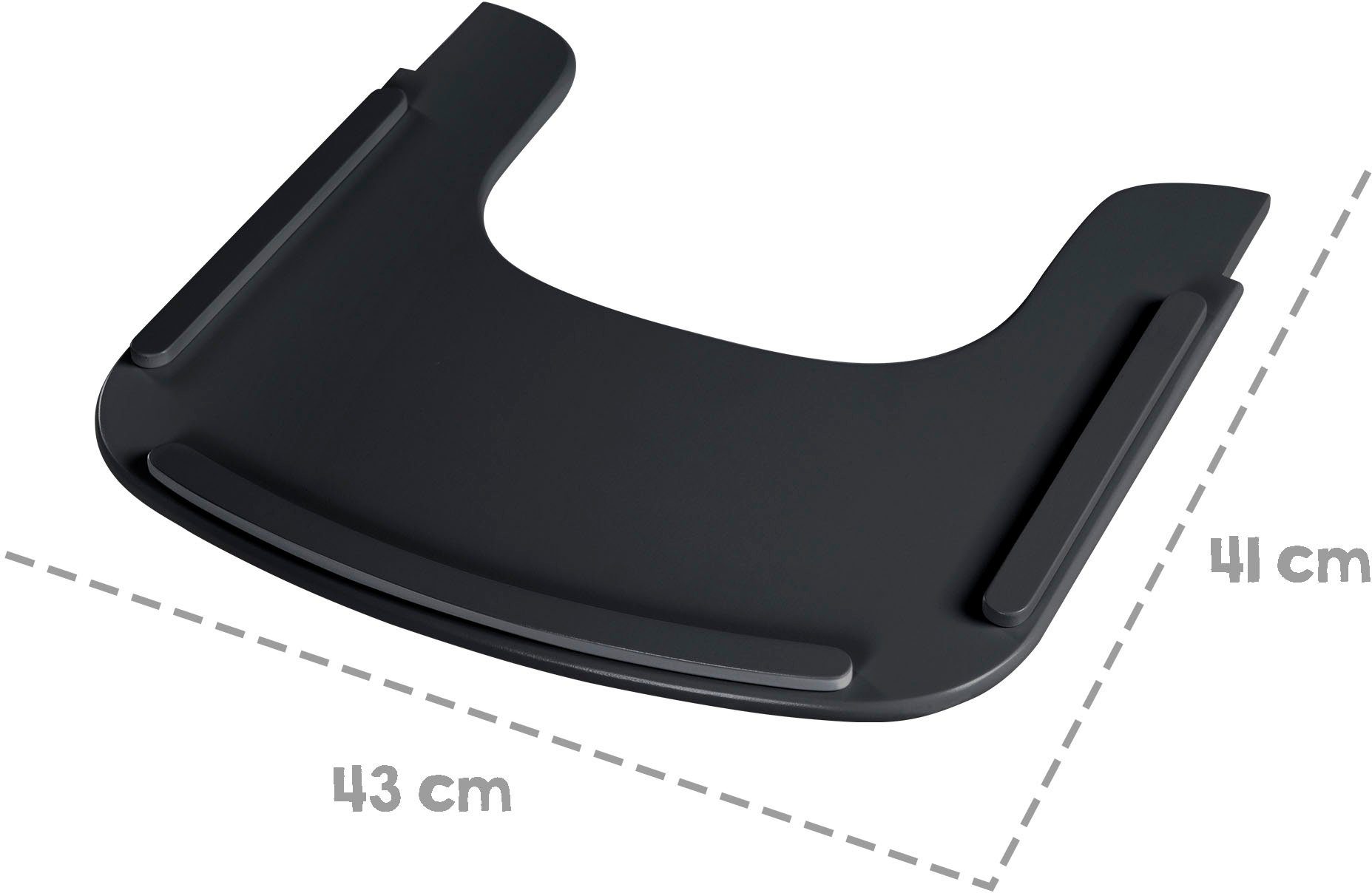 roba® Hochstuhltablett Essbrett, schwarz, Sit Up Flex