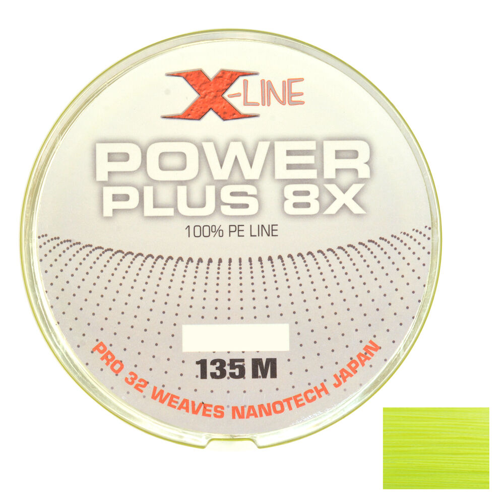 X-Line Power Plus 8x Żółty plecionka 135m
