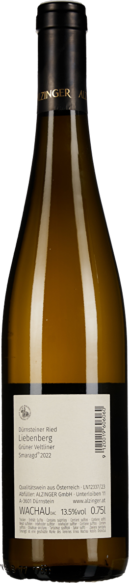 Alzinger Grüner Veltliner Ried Liebenberg Smaragd 2022